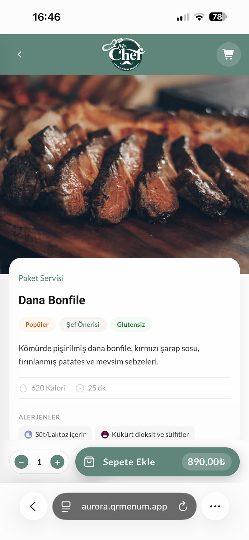 Müşteri ürün detayını görüyor