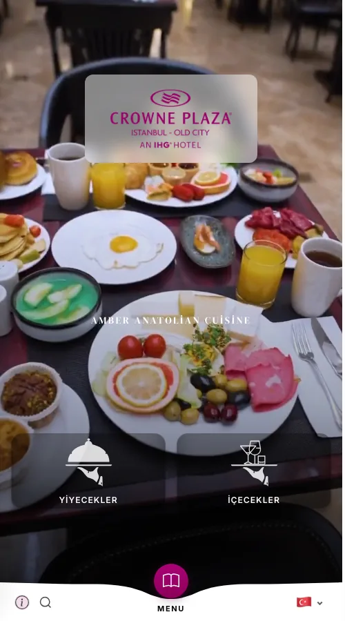 Crowne Plaza Old City — menu design