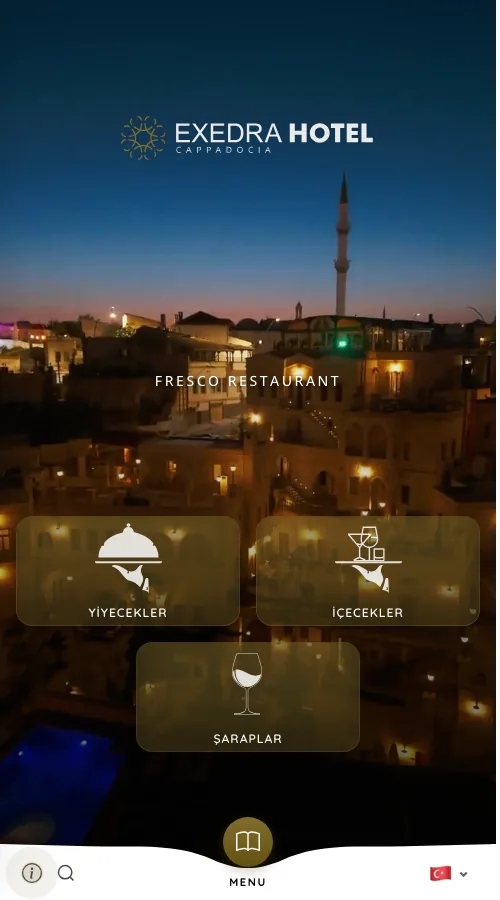Exedra Hotel — menu design