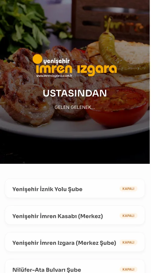 İmren Izgara — menu design