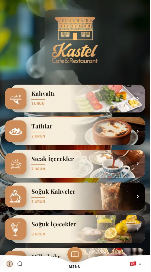Kastel Konağı — menu design
