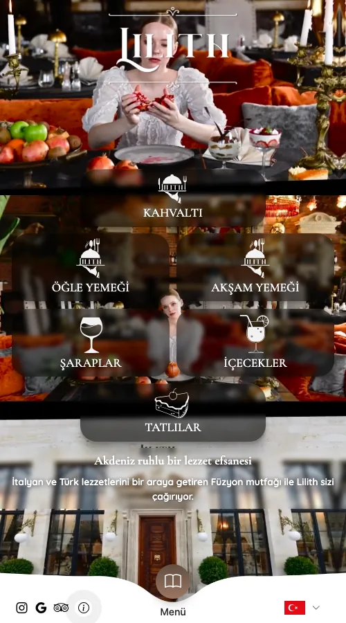 Lilith — menu design