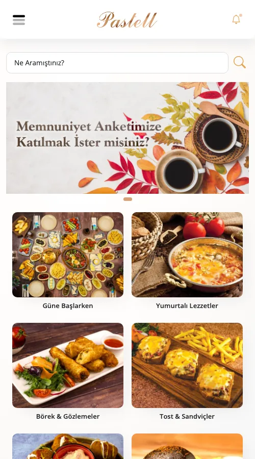 Pastell — menu design