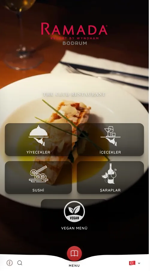 Ramada Resort Bodrum — menu design