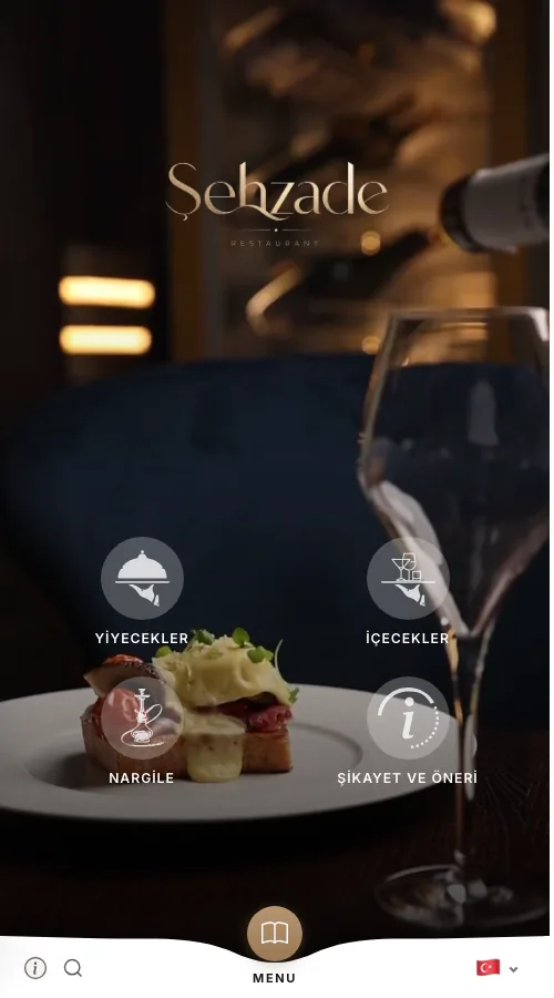 Şehzade Taksim — menu design