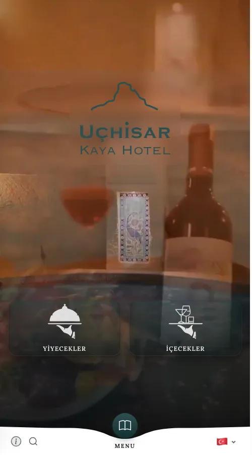 Uçhisar Kaya Hotel — menu design
