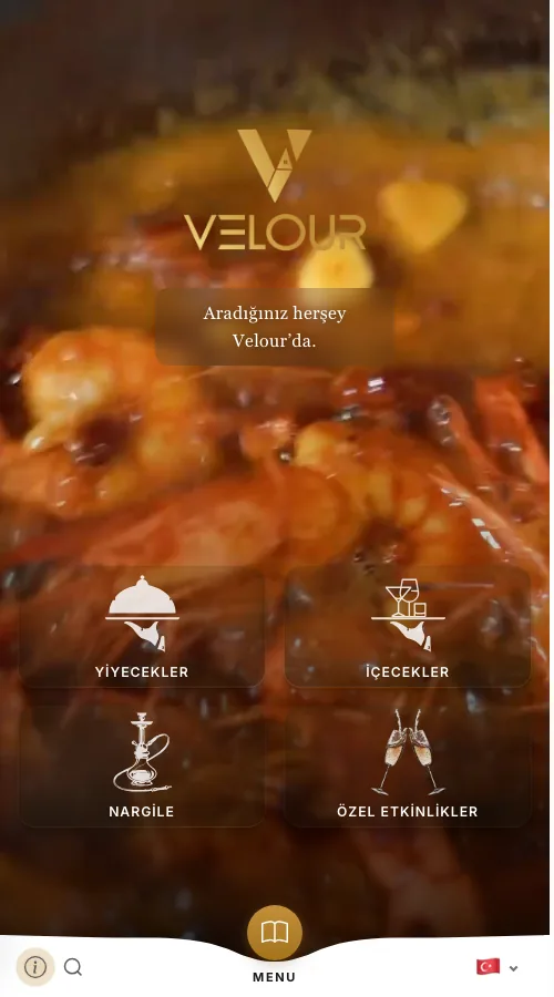 Velours Sapanca — menu design