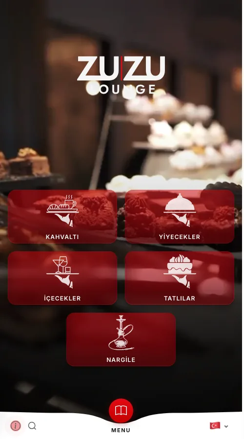 Zuzu Lounge — menu design