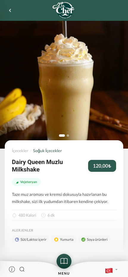 Profesyonel iyileştirme — aynı milkshake, editoryal çekim