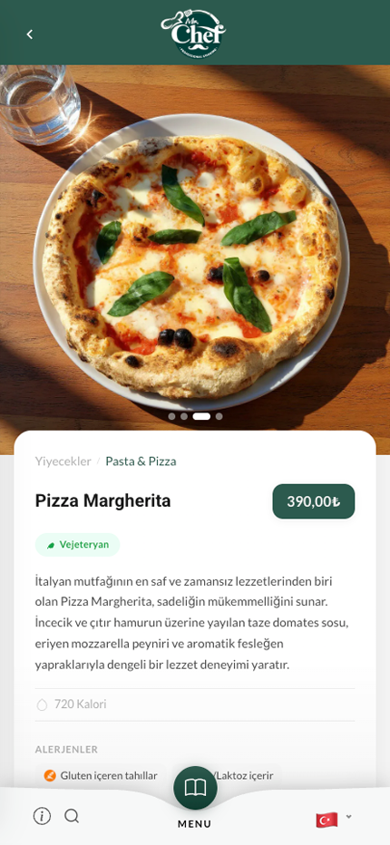 Profesyonel iyileştirme — aynı pizza, editoryal çekim