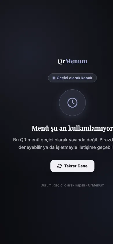 QrMenum müşterisi